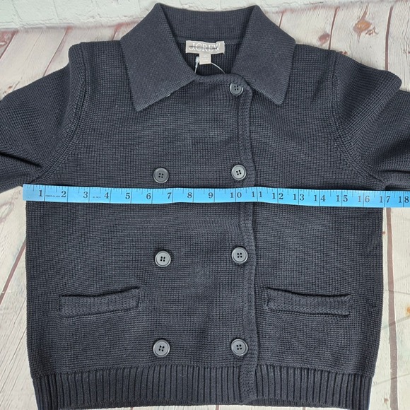 J. Crew Marielle cropped cardigan Black CK498 XS NWT Knit Double Breasted Jacket - Picture 9 of 11